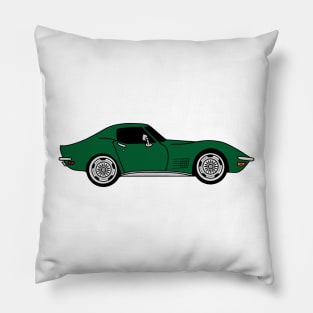 Brands Hatch Green C3 Corvette Pillow