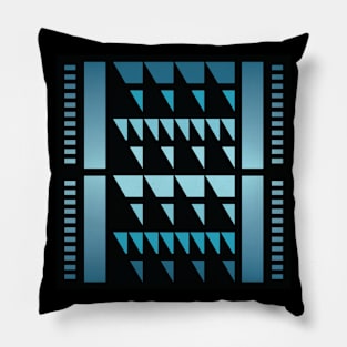 “Dimensional Forest (1)” - V.3 Blue - (Geometric Art) (Dimensions) - Doc Labs Pillow