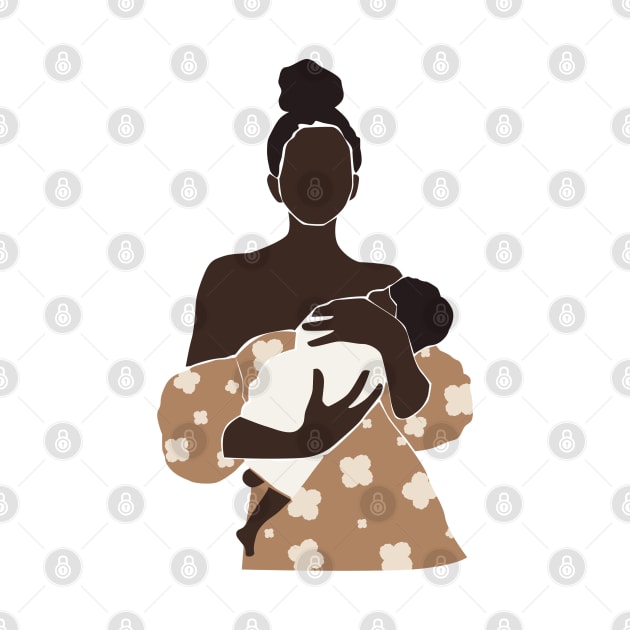 Abstract pregnant women silhouette Illustration by NJORDUR