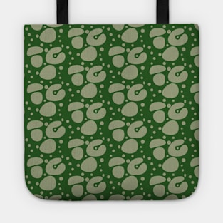 Green Shapes Pattern Background Tote