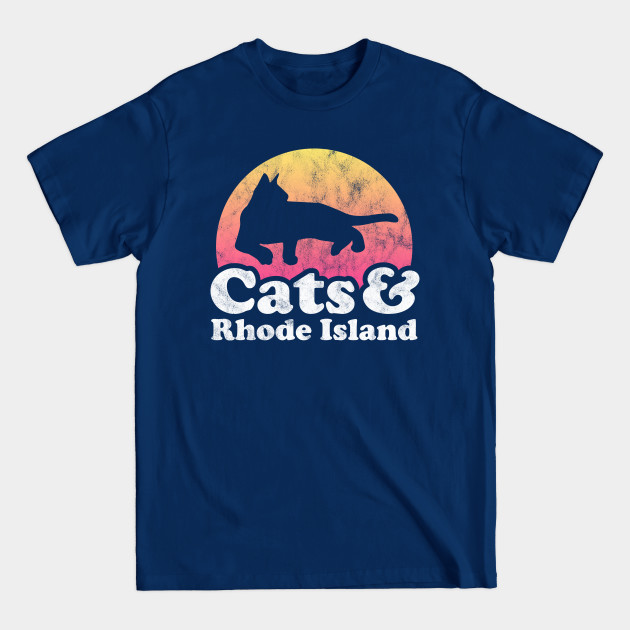 Disover Cats and Rhode Island Gift for Men, Women, Kids - Rhode Island - T-Shirt