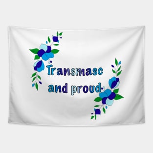 Trans masc and proud floral design Tapestry