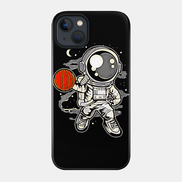 Astronaut Basketball • Funny And Cool Sci-Fi Cartoon Drawing Design Great For Any Occasion And For Everyone - Astronaut - Phone Case