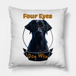 Dog with spectacles Pillow