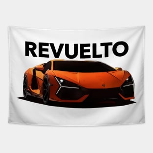 Lamborghini Revuelto Orange Tapestry