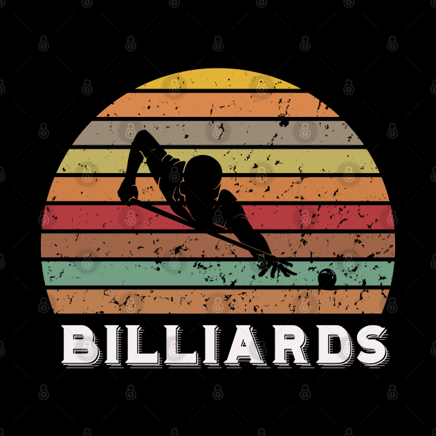 Billiards - retro sunset design by BB Funny Store