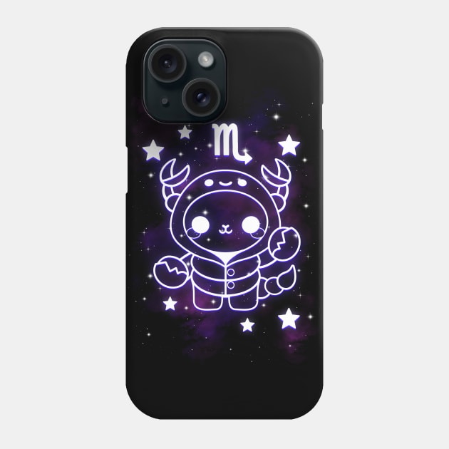 Scorpio kawaii zodiac sign Phone Case by NemiMakeit