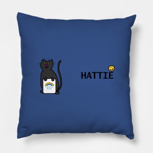 Hattie Cute Cat Essential Worker Rainbow Pillow
