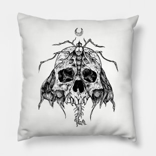 Moth Skull Pillow