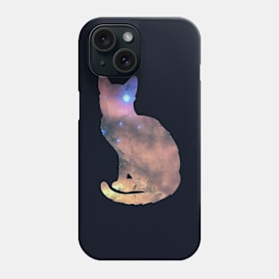 Cosmic Cat Silhouette Phone Case