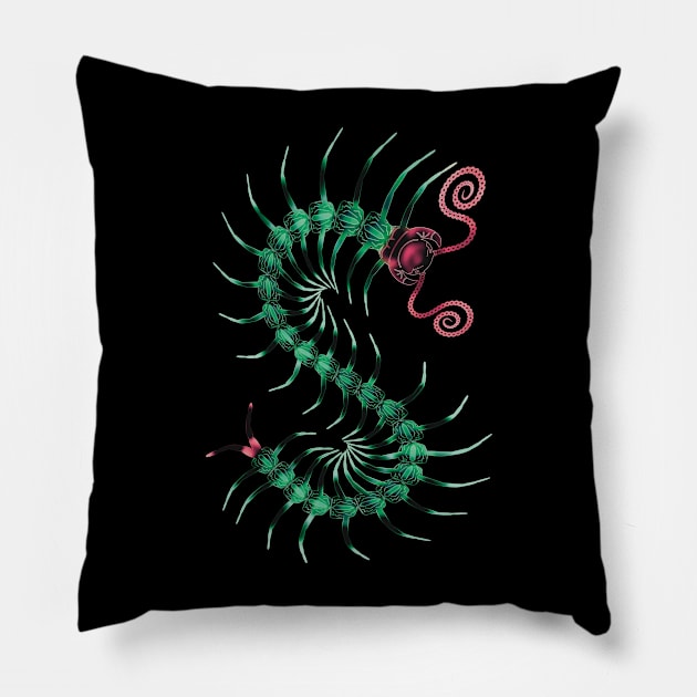 Watermelon Centipede Pillow by IgorAndMore