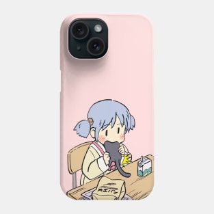 I draw that scene of mio eating sakamoto for lunch / funny nichijou face meme Phone Case