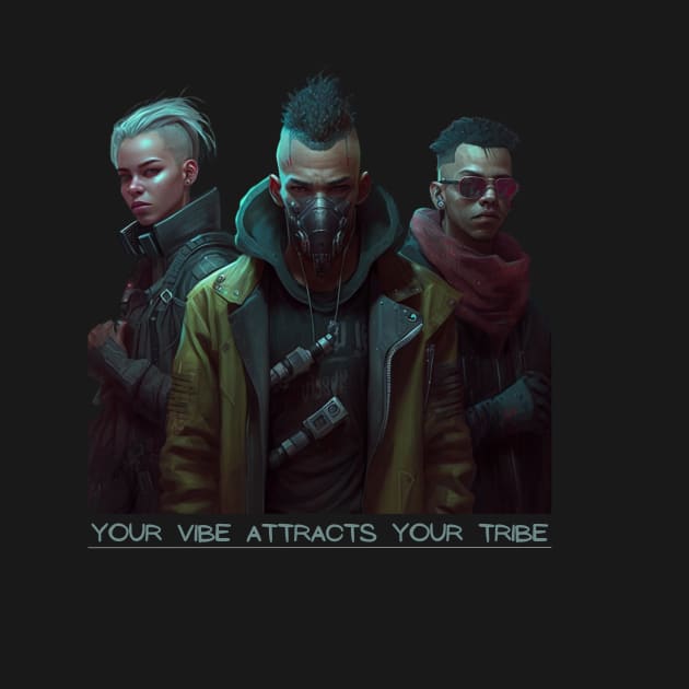 Your vibe attracts your tribe Cool futuristic sci fi design by Stoiceveryday