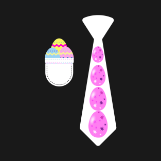 Easter egg tie funny Easter tie costume with suit pocket Easter enthusiasts T-Shirt