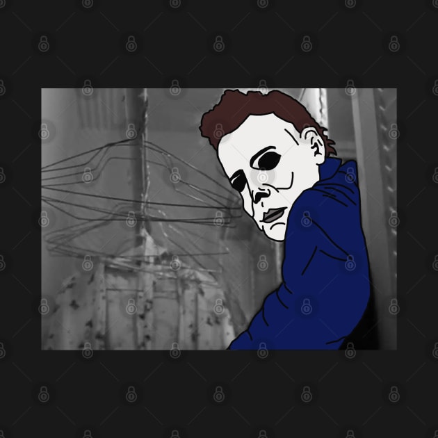 Michael Myers in the Closet by Lydia's Green Light Closet 