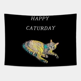 Happy caturday - Charlie 1 Tapestry