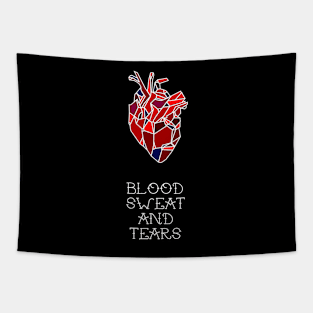 blood sweat and tears white Tapestry