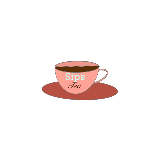 Sips Tea Sticker. by LandADesigns