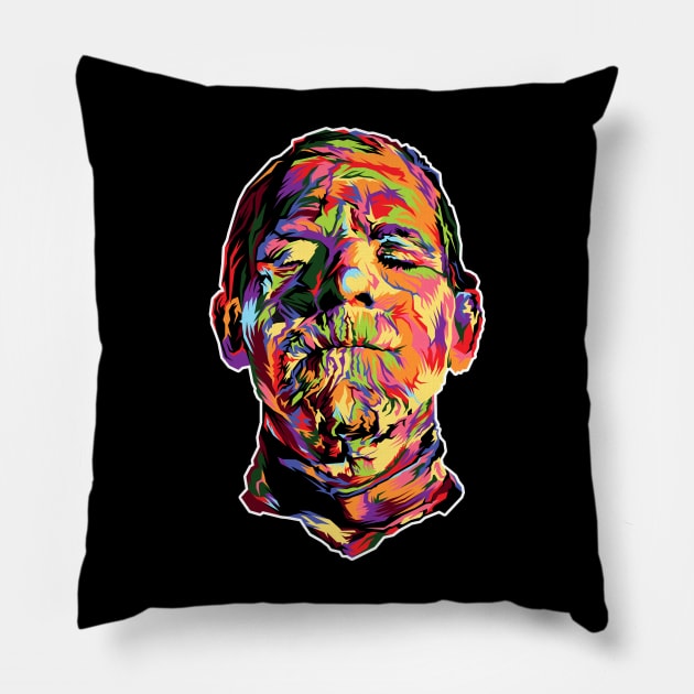 The Mummy (Full Colors Version) Pillow by pentoolarts