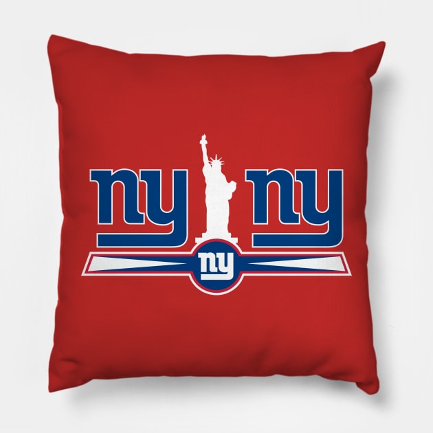 New York Giants Football Modern Style Pillow by Purwoceng