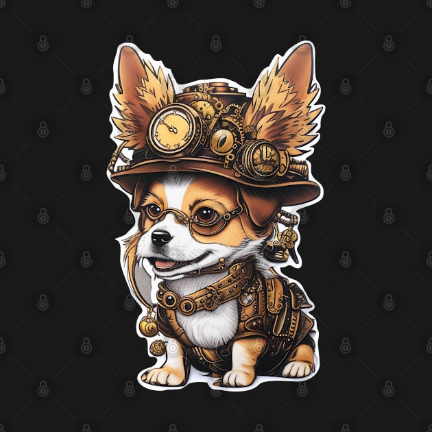 Steampunk Corgie 1 by Cute Anime Cats