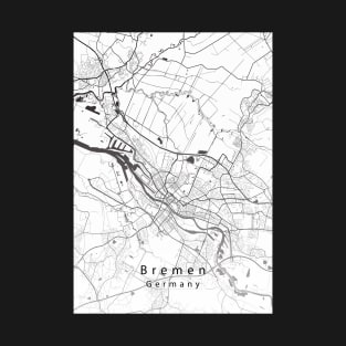 Bremen Germany City Map T-Shirt