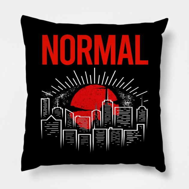 Red Moon Normal Pillow by flaskoverhand