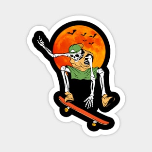 skateboarding skeleton Magnet