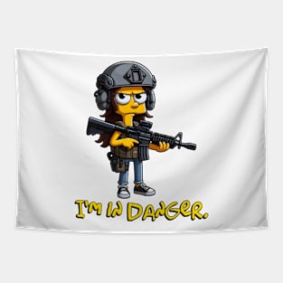 Tactical Yellow People Tapestry