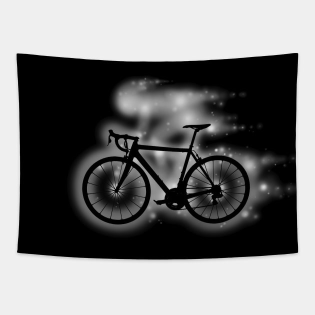 The Spirit of Cycling (white/gray) Tapestry by Reading With Kids