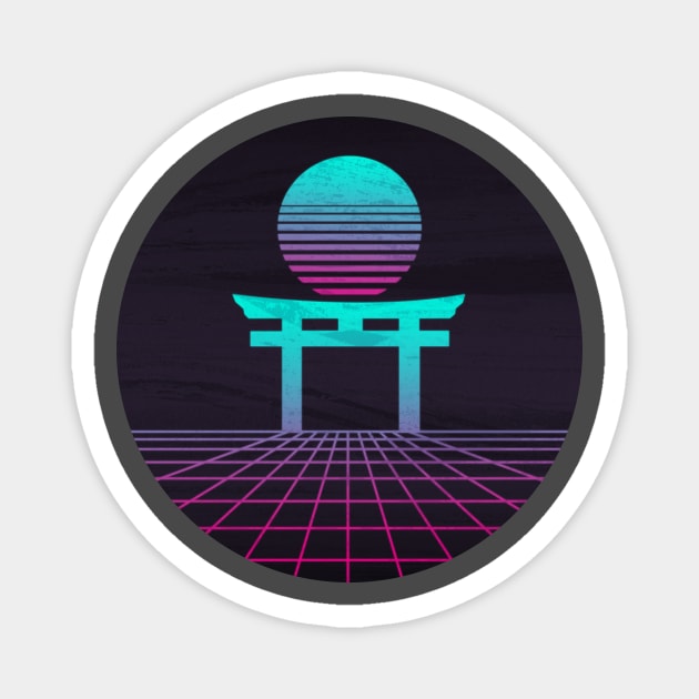 Neon Japan Magnet by DylanBlairIllustration