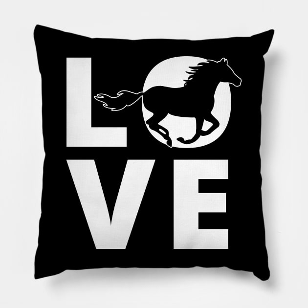 Horses Love Horses Pillow by FloraLi