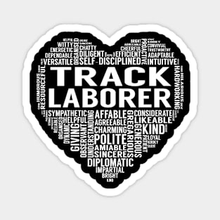 Track Laborer Heart Magnet