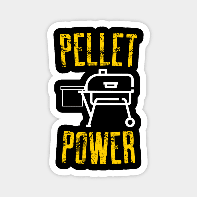 Pellet Power Design Gold White Magnet by Preston James Designs