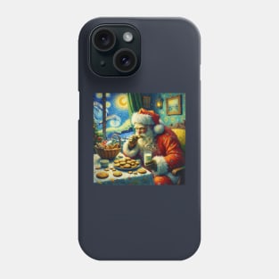 Midnight Feast: Santa's Cookie Time - Starry Night Inspired Art Prints Phone Case