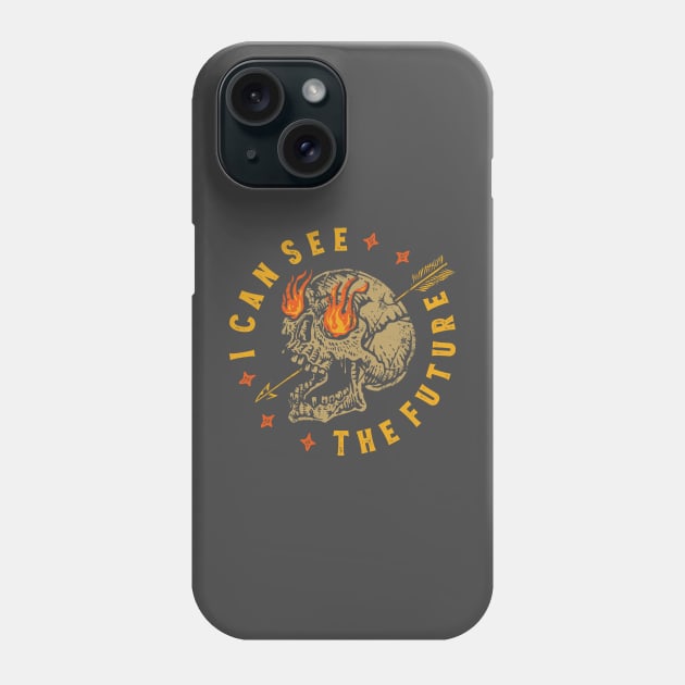 I can see the future skull Phone Case by Mako Design 