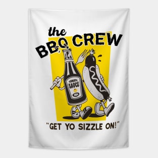 The BBQ Crew - Tomato sauce and hot dog Tapestry