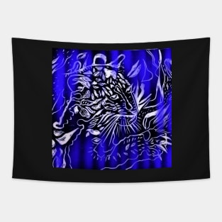 ZOO PANTHER BLOCK PRINT Tapestry