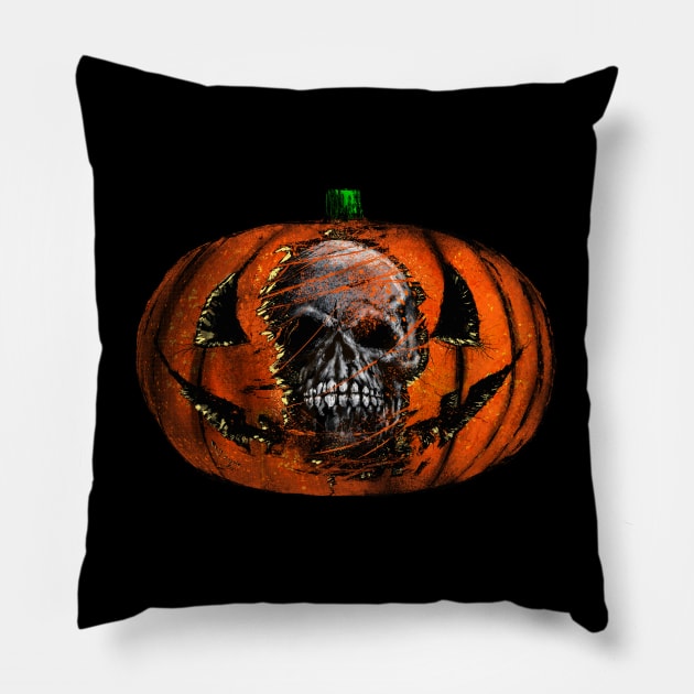 Halloween Skull Pillow by DougSQ
