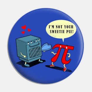 Funny Valentine Cheesy Romantic Pi Day Pie Valentine Cartoon Pin