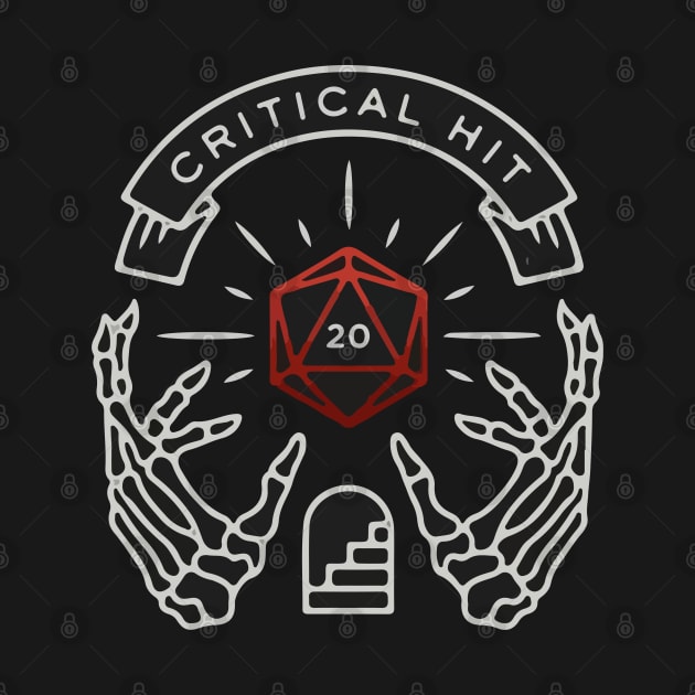 Critical Hit D20 DnD Natural 20 Print by DungeonDesigns