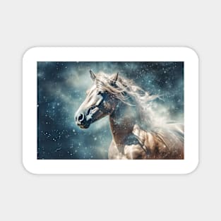 Horse Wild Animal Majestic Wilderness Surrealist Magnet