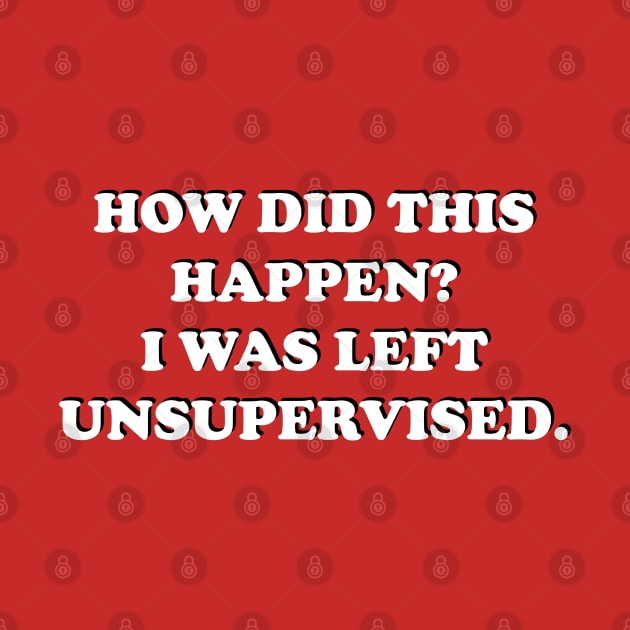 How Did This Happen? I Was Left Unsupervised. by Maries Papier Bleu