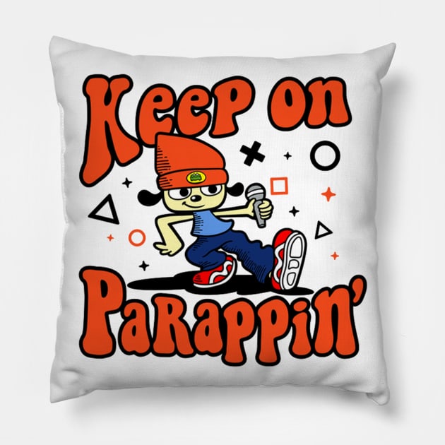 Keep On Parrappin Pillow by DogsUnity