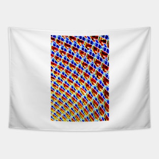 Neon Hex Pattern Royalty colours Tapestry