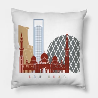 Abu Dhabi skyline poster Pillow