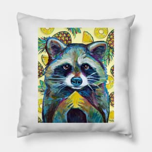 Summer Sweets CUTE RACCOON With Pineapple Pillow