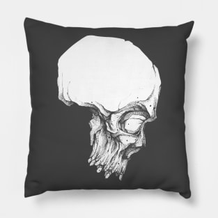 Sketch Devil Skull Tattoo Style Design Drawing Art Graphic Pillow