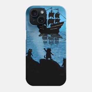 Cats and Ships in the Night Phone Case