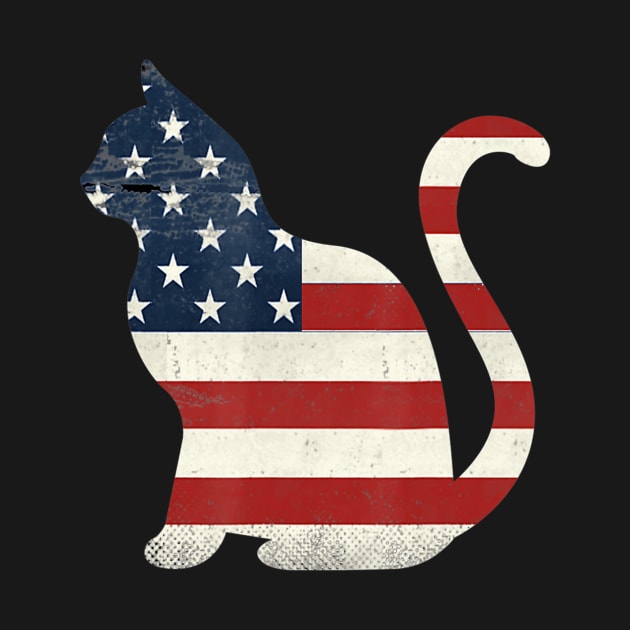 Proud Cat 4th of July American Flag Collections by crowominousnigerian 